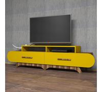 Hanah Home Soporte para TV Flora Nogal y Amarillo