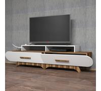 Hanah Home Soporte para TV Flora - Nogal y Blanco