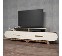 Hanah Home Soporte para TV Flora Nogal y Crema