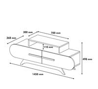 Hanah Home Soporte para TV Nogal y Amarillo