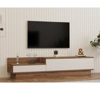 Hanah Home Soporte para TV Scandinavian 160×35×35 cm – Tablero 18 mm, melamina, con almacenamiento
