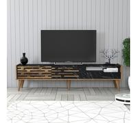 Hanah Home Soporte para TV Valensiya Nogal, Negro y Mármol