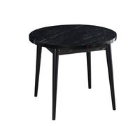 Hanah Home Stil Bendir Mesa de Comedor Redonda Blanco y Negro