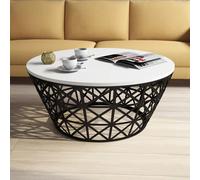 Hanah Home Stil Metal Ferforje - Blanco y Negro
