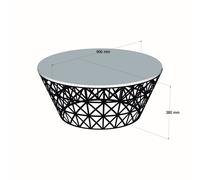 Hanah Home Stil - White Marble Mesa de centro