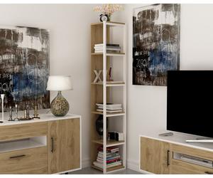 Hanah Home Texas Estantería Roble y Blanco