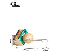 Hanah Home Toke - Silver Soporte de Libros de Metal con Bola de Tilo