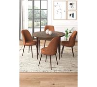 Hanah Home Tor - Baroque, Tile Red Juego de Comedor de 5 Piezas