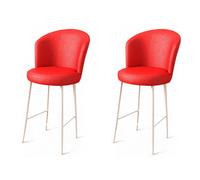 Hanah Home Uras - Rojo y Blanco (Set de 2 piezas)