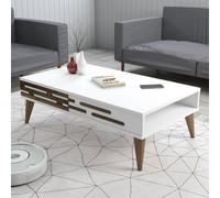 Hanah Home Valensiya - Mesa de centro blanca