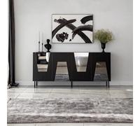 Hanah Home Venice Consola Negro y Fume