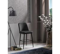 Hanah Home Vento - Juego de 2 taburetes de bar Antracita y Negro
