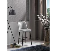 Hanah Home Vento - Juego de 2 taburetes de bar Crema y Negro
