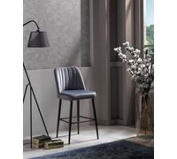 Hanah Home Vento - Juego de 2 Taburetes de Bar Gris y Negro