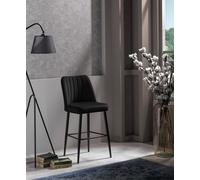 Hanah Home Vento - Juego de 2 taburetes de bar Negro