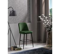 Hanah Home Vento - Juego de 2 Taburetes de Bar Verde y Negro