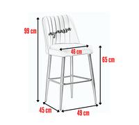 Hanah Home Vento - Juego de 4 taburetes de bar Verde y Negro