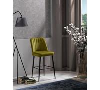 Hanah Home Vento Taburetes de Bar - Amarillo y Negro (Set de 2)