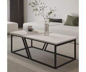 Hanah Home Verona P0024623 Juego de Mesas de Café Blanco