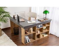 Hanah Home Vesper Escritorio de Estudio Antracita y Pino Atlántico