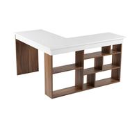 Hanah Home Vesper - Escritorio de Estudio Nogal y Blanco
