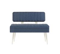 Hanah Home Vina 1048 Blanco y Azul Oscuro