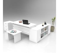 Hanah Home Vo13-W Conjunto de Muebles de Oficina Blanco