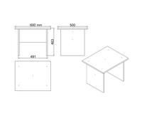 Hanah Home Vo15-W Juego de muebles de oficina blanco