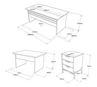 Hanah Home Vs7-Cga Conjunto de Muebles de Oficina