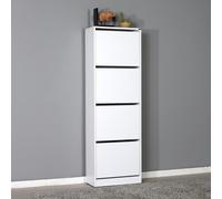Hanah Home Zapatero Blanco con 4 Cajones