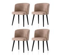 Hanah Home Zen - 4201 V4 Set de 4 Sillas Negro y Beige
