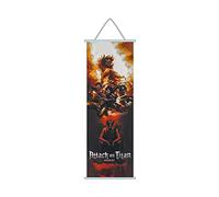 Hanaiette 1 póster y pintura en lienzo de Attack On Titan con pergamino de madera, decoración para amantes del anime (estilo 2)