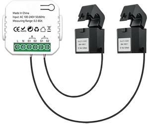 Hancaner Wifi Medidor de Energía Inteligente Sistema Solar Fotovoltaico Producción de Energía Consumo Medidor de Monitoreo Bidireccional Mobile APP Control Potencia Monitor con CT