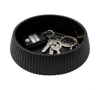 Handcrafted Resin Key Bowl 17.5cm Ribbed Modern Decor | Quality Resin, Ribbed Minimalist Design, Holds Keys Jewellery Coins, para durable Entryway Organiser
