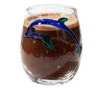 Handcrafted Stemless Glass Tumbler Features A Marine Life Theme, Bringing C