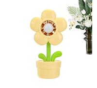 Handheld Fan Rechargeable - ABS 6.34in Flower Pot Shape USB Portable Cooler | 3 Speed Wind Blower, Mini Cooling Fans, Night Light Desk Fan For Travel Kids Students Bedroom Car Beach Outdoor Use