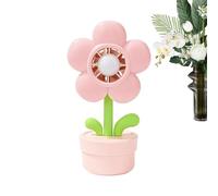 Handheld Fan Rechargeable - ABS 6.34in Flower Pot Shape USB Portable Cooler | 3 Speed Wind Blower, Mini Cooling Fans, Night Light Desk Fan For Travel Kids Students Bedroom Car Beach Outdoor Use