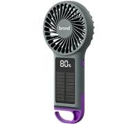 Handheld Fan - Solar Powered Cooling, Rechargeable 3-Speed Personal Blower