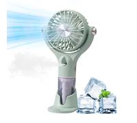 Handheld Misting Fan | 100 Speed USB Rechargeable Quiet Mini Fan | Portable | Travel Noiseless Fan for Hot Weather Home Travel Desk Office School Commuting Walking Camping