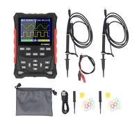 Handheld Oscilloscope 2 Channels 120MHz Bandwidth 500MSa / S Sampling Rate 2.4in TFT Screen with 1 10X Probe for Electronics Testing and Field Service ABS Black