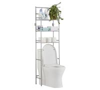 HANFU Estanteria Baño Encima WC, Mueble sobre Inodoro de 3 Niveles de Metal