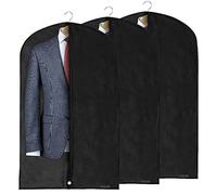 Hangerworld - Pack de 3 Fundas Transpirables para Trajes Negro -100cm
