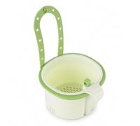 Hanging Sink Drain Basket for Kitchen, Press-to-Dump Sink Strainer with Drain Holes for Food Scraps, Fruit Rinsing and Sponge Storage (Green)