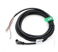 HangTon Cable de alimentación GPIO M12 codificado A de 12 pines macho de 90 grados a cables voladores para Zebra FXR90 KATHREIN RRU ARU lector de códigos RFID, codificador de visión artificial,