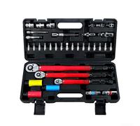 HanOaki Juego de adaptadores de enchufe estándar profesional de 35 piezas 1/4 3/8 1/2 adaptador de par de accionamiento 5-25N 10-110N 28-210N para mecánicos