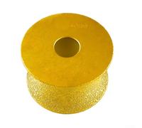 HanOaki Muela abrasiva de perfil soldado al vacío seco dorado de 74 mm x 20 mm para mármol granito cuarzo piedra borde redondeado en amoladora angular 100 (40 mm)