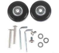 HanOaki Ruedas giratorias silenciosas de aleación de goma de larga duración, piezas de repuesto para bolsa de viaje (45 mm x 18 mm)