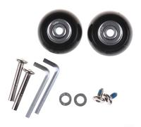 HanOaki Ruedas giratorias silenciosas de aleación de goma de larga duración, piezas de repuesto para bolsa de viaje (40 x 18 mm)