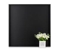 Hanobe Bandeja de Servir, Bandeja de Madera, Bandeja Grande: Bandeja Decorativa de Madera Grande Cuadrada, Bandeja Decorativa Negra con Asas, 52cm, Bandejas de Servir Modernas Rectangulares Cuadradas
