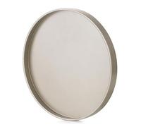 Hanobe Bandeja decorativa de madera: bandeja redonda de oro brillante, moderna, 30 cm, casa de campo, dorado, para cocina, mesa de centro, decoración de velas